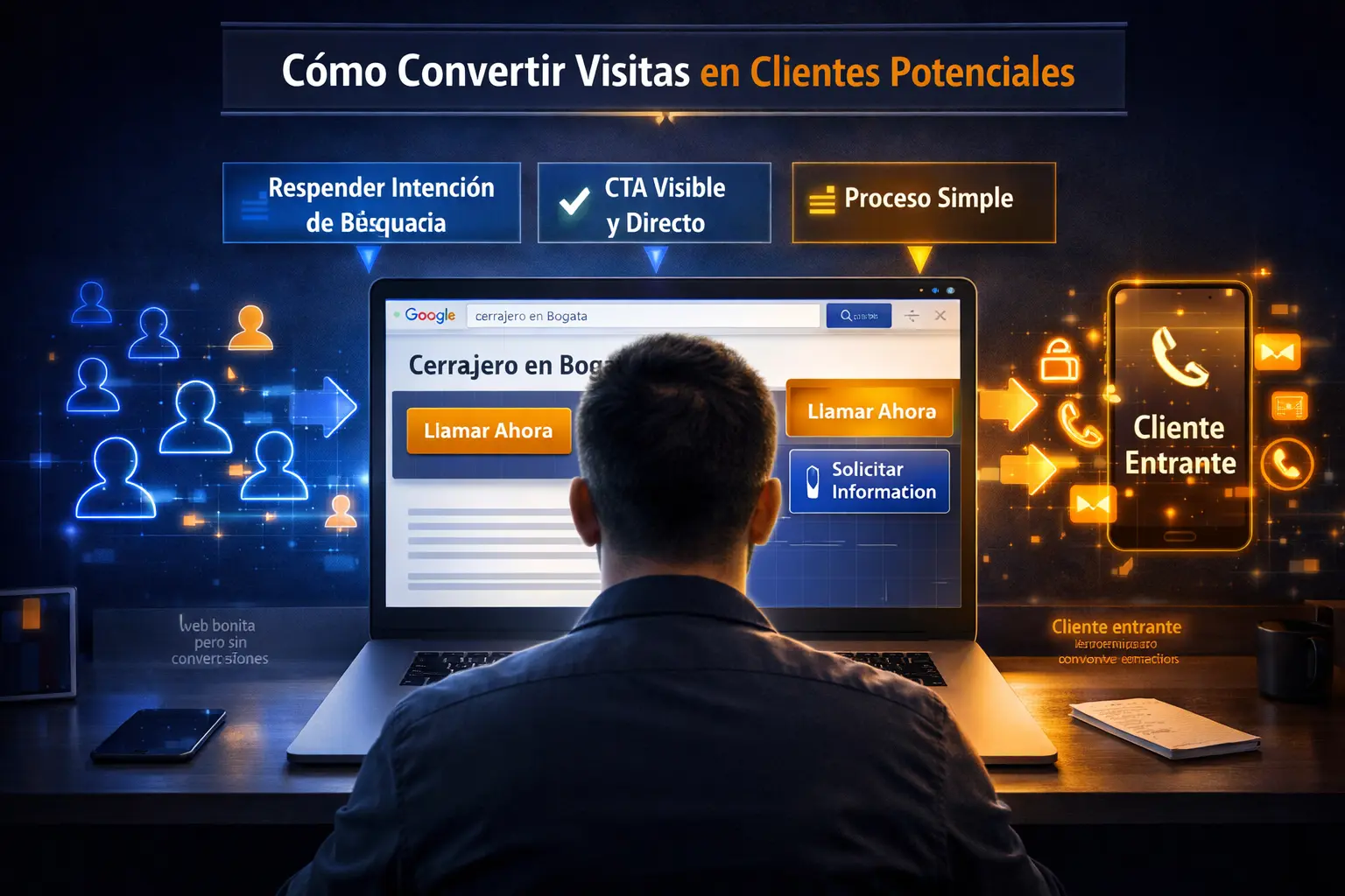 como convertir visitas en clientes potenciales web